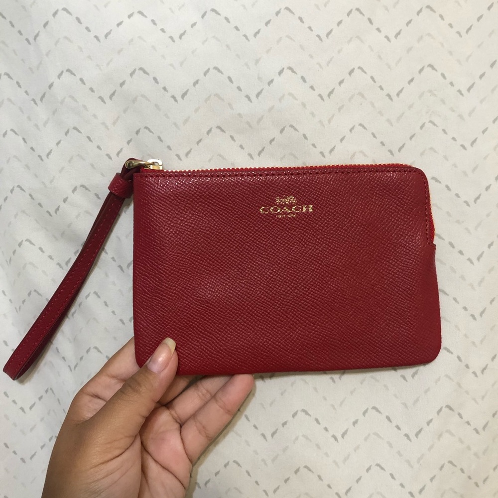 Red Coach wristlet